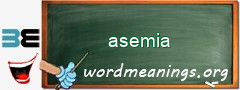 WordMeaning blackboard for asemia